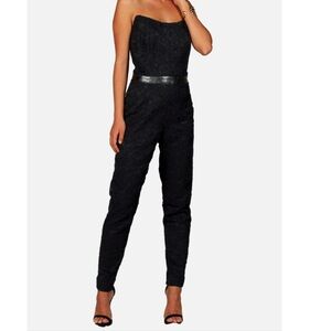 Nicole Miller Corded Floral Lace Jumpsuit